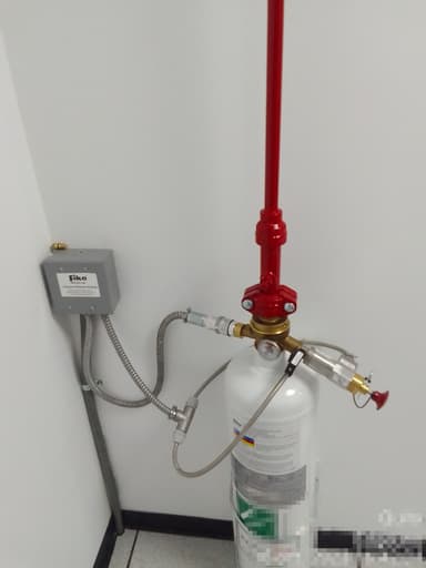 Fire suppression system for data center container